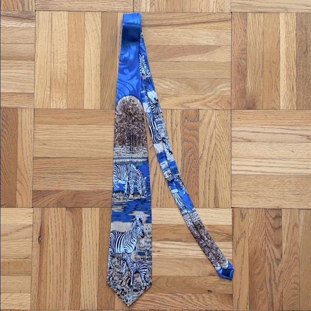 Gold City Handmade 100% Silk Neck Tie - Zebras